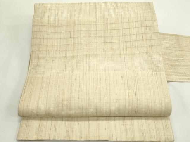 平和屋着物*夏物 九寸名古屋帯 横段文 麻 逸品 CABK6833rv