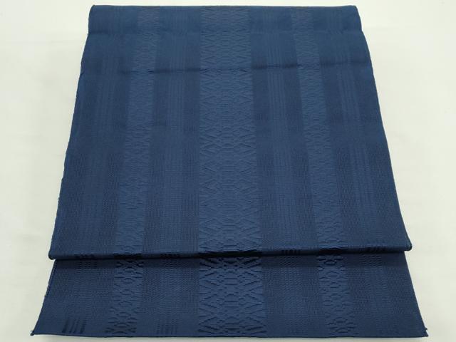平和屋着物*夏物 博多織 八寸名古屋帯 紗献上 青褐色 未使用 CABK6836rv