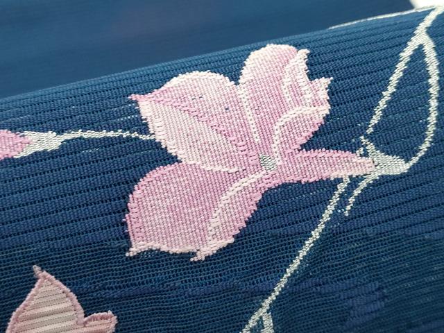 平和屋着物*夏物 西陣 じゅらく謹製 八寸名古屋帯 絽綴れ 草花文 銀糸 CABK6854rv