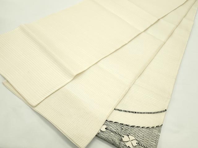 平和屋着物*夏物 太鼓柄袋帯 すくい織 舞花文 銀糸 正絹 逸品 CABK6860rv