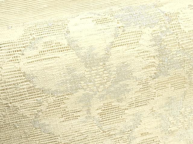 平和屋着物*夏物 八寸名古屋帯 草花文 銀糸 正絹 逸品 CABK6872rv