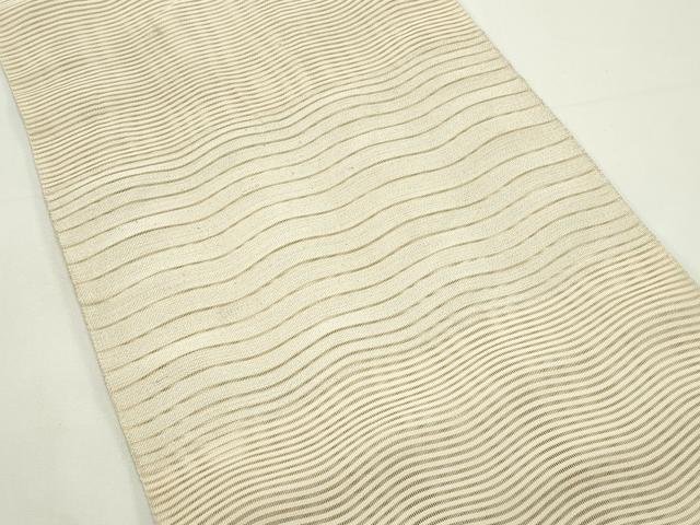 平和屋着物*夏物 八寸名古屋帯 絽綴れ よろけ縞 正絹 逸品 CABK6876rv