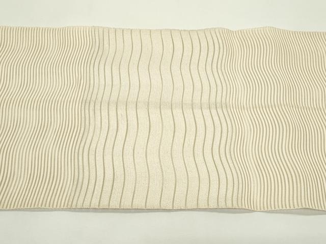 平和屋着物*夏物 八寸名古屋帯 絽綴れ よろけ縞 正絹 逸品 CABK6876rv