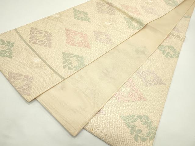 平和屋着物*夏物 六通柄袋帯 唐織 花菱文 正絹 逸品 CABK6919rv