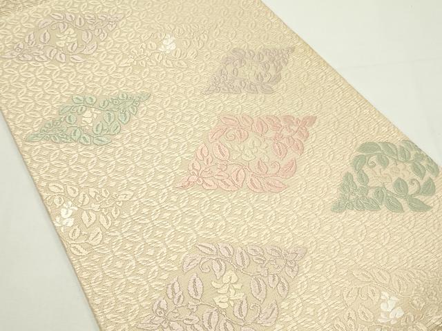 平和屋着物*夏物 六通柄袋帯 唐織 花菱文 正絹 逸品 CABK6919rv