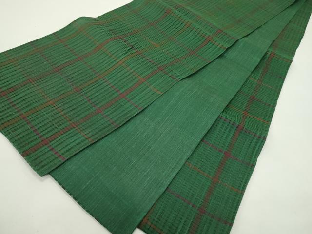 平和屋着物*夏物 全通柄袋帯 格子柄 正絹 逸品 CABK6920rv