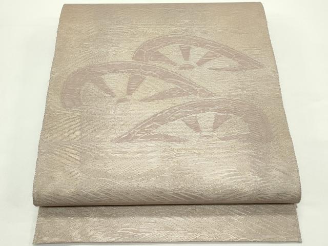 平和屋着物*夏物 全通柄袋帯 立波片輪車文 金銀糸 正絹 逸品 CABK6931rv
