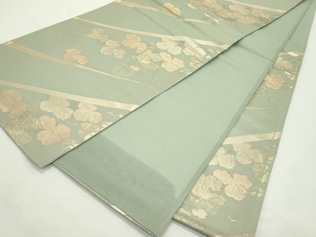 平和屋着物*夏物 六通柄袋帯 蔦の葉文 金糸 正絹 逸品 CABK6934rv