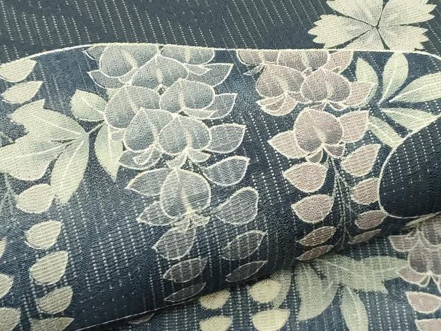 平和屋着物*夏物 全通柄 九寸名古屋帯 流水草花文 正絹 逸品 未使用 CABK6938rv