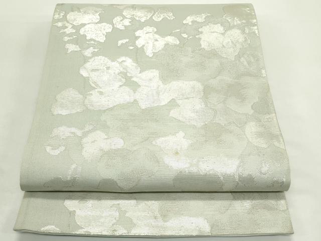 平和屋着物*夏物 六通柄袋帯 蔦の葉文 銀糸 正絹 逸品 CABK6945rv