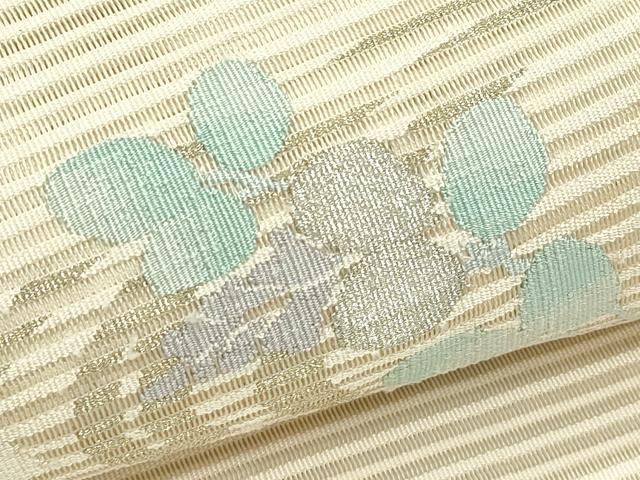 平和屋着物*夏物 八寸名古屋帯 絽綴れ 桔梗 萩 金銀糸 正絹 逸品 CABK6971rv