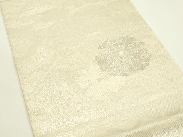 平和屋着物*夏物 六通柄 本袋帯 沙本袋 菊籬文様 銀糸 正絹 逸品 CABK6978rv