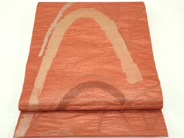 平和屋着物*夏物 全通柄 本袋帯 芝草文 金銀糸 正絹 逸品 CABK6984rv