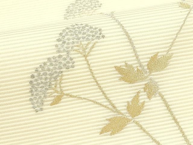 平和屋着物*夏物 九寸名古屋帯 絽綴れ 女郎花 金銀糸 正絹 逸品 未使用 CABK6986rv