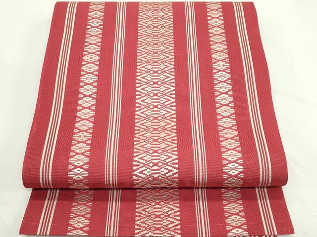 平和屋着物*夏物 本場筑前博多織 八寸名古屋帯 紗献上 正絹 逸品 未使用 CABK7023rv