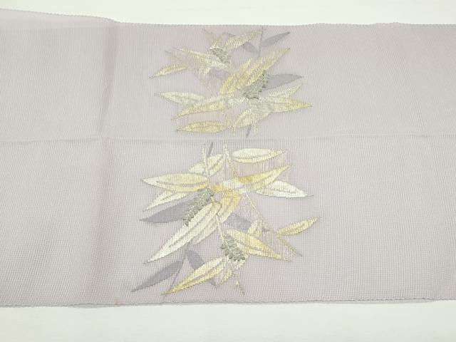 平和屋着物*夏物 西陣の名門織元 いづくら謹製 八寸名古屋帯 草花文 金銀糸 CABK7028rv