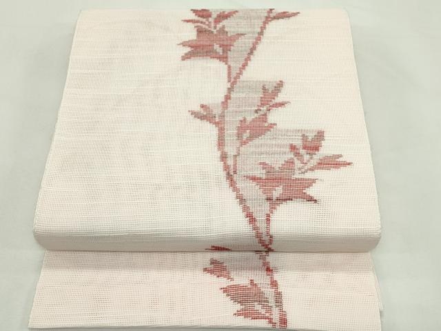 平和屋着物*夏物 八寸名古屋帯 草花文 CABK7029rv