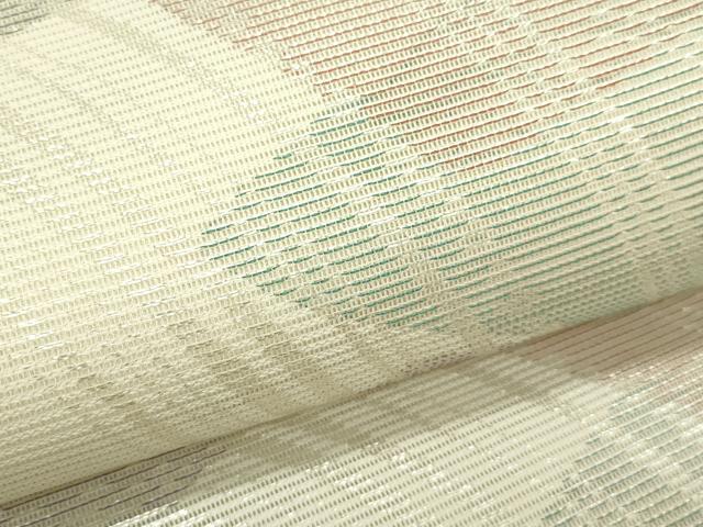 平和屋着物*夏物 六通柄袋帯 色紙重ね立波文 銀糸 正絹 逸品 CABK7031rv