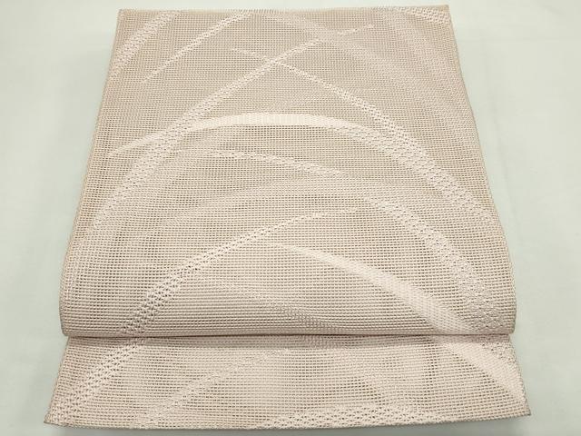 平和屋着物*夏物 八寸名古屋帯 芝草文 アッシュローズ色 正絹 逸品 CABK7043rv