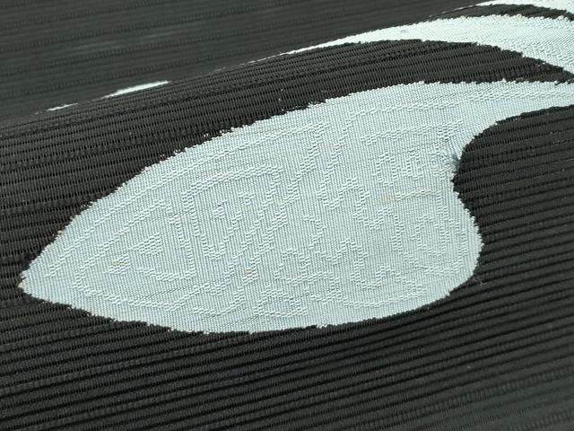 平和屋着物*夏物 八寸名古屋帯 絽綴れ 草木文 黒地 正絹 逸品 CABK7057rv