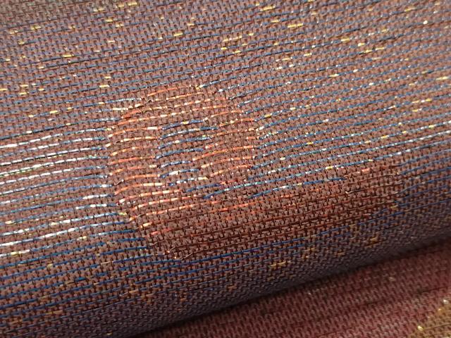 平和屋着物*夏物 六通柄袋帯 窓の明り 金糸 正絹 逸品 CABK7064rv