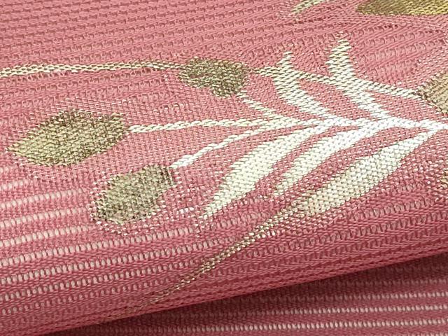 平和屋着物*夏物 九寸名古屋帯 秋草文 銀糸 逸品 CABK7069rv