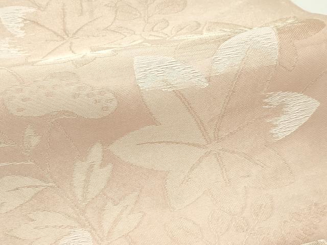 平和屋着物*夏物 六通柄袋帯 秋草文 銀糸 正絹 逸品 CABK7073rv