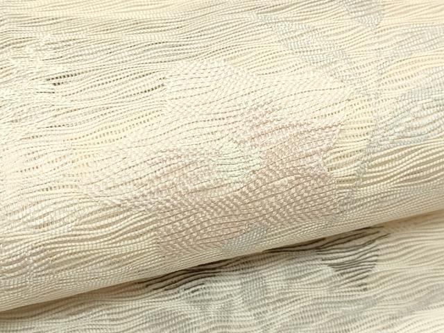 平和屋着物*夏物 六通柄袋帯 すくい織 桔梗 萩 銀糸 正絹 逸品 CABK7080rv