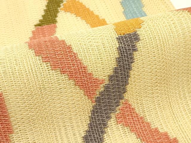 平和屋着物*夏物 太鼓柄袋帯 抽象文 正絹 逸品 CABK7082rv