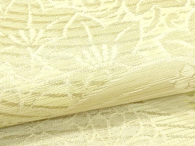 平和屋着物*夏物 西陣 川島織物 六通柄 本袋帯 立波草花文 金糸 正絹 逸品 未使用 CABK7086rv