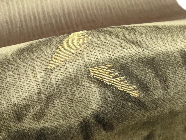 平和屋着物*夏物 太鼓柄袋帯 中国三大刺繍 相良刺繍 シルクロード 金糸 反端付き 正絹 逸品 未使用 CABK7095rv