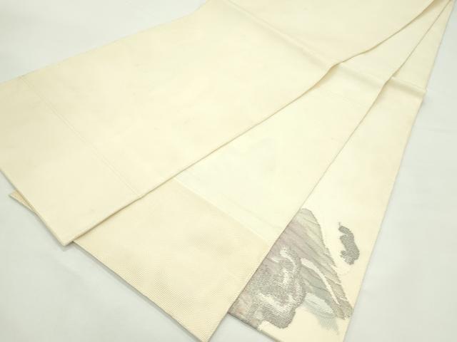 平和屋着物*夏物 太鼓柄袋帯 立波文 銀糸 正絹 逸品 CABK7096rv
