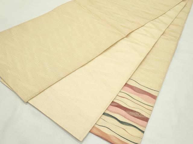 平和屋着物*夏物 太鼓柄袋帯 よろけ縞 正絹 逸品 未使用 CABK7103rv