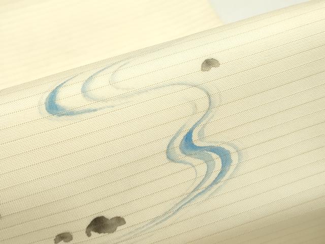 平和屋着物*夏物 絽塩瀬 九寸名古屋帯 手描き 唐子 正絹 逸品 CABK7128rv
