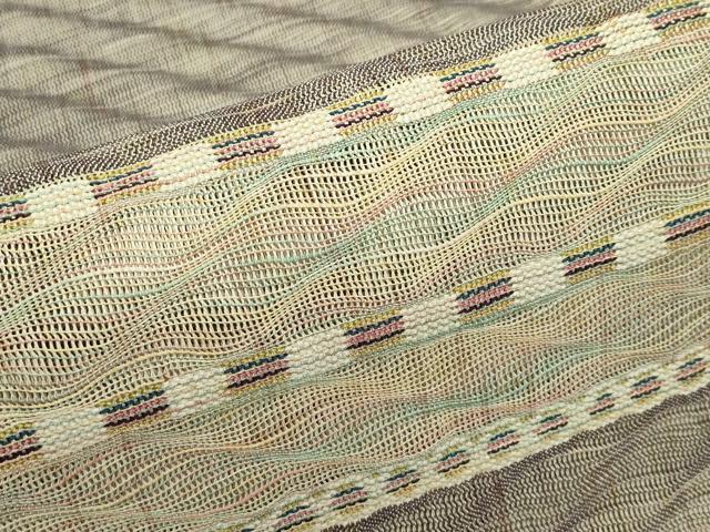 平和屋着物*夏物 八寸名古屋帯 横段文 正絹 逸品 CABK7133rv