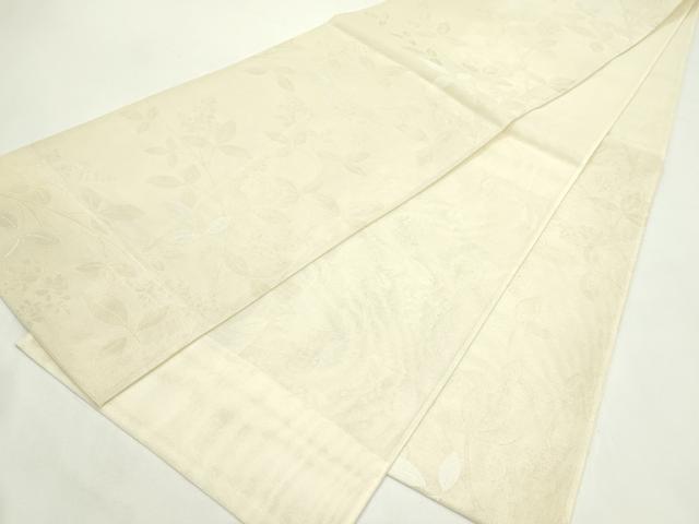 平和屋着物*夏物 六通柄袋帯 草花文 金糸 正絹 逸品 CABK7154rv