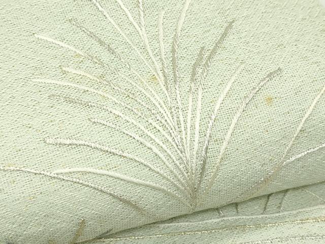 平和屋着物*夏物 太鼓柄袋帯 総刺繍 流水草木文 金銀糸 正絹 逸品 CABK7170rv