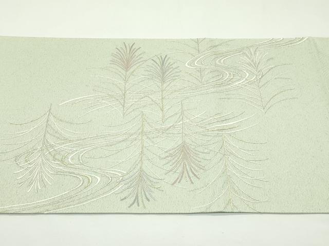 平和屋着物*夏物 太鼓柄袋帯 総刺繍 流水草木文 金銀糸 正絹 逸品 CABK7170rv