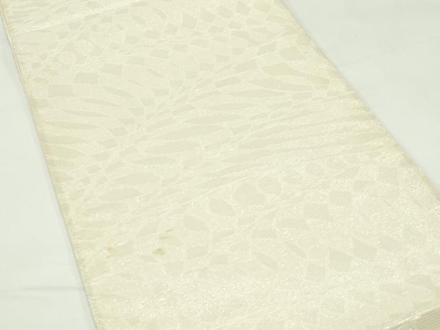 平和屋着物*夏物 六通柄袋帯 抽象文 銀糸 正絹 逸品 未使用 CABK7183rv