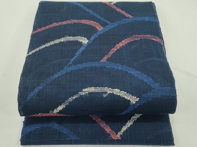 平和屋着物*夏物 八寸名古屋帯 青海波 正絹 逸品 CABK7196rv