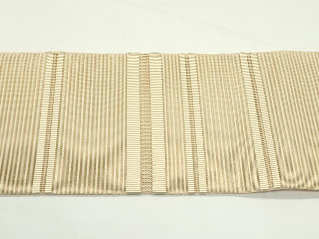 平和屋着物*夏物 八寸名古屋帯 絽綴れ 横段文 香色 正絹 逸品 CABK7198rv