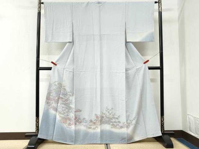 平和屋着物●中国三大刺繍 スワトウ刺繍 総刺繍 訪問着 エ霞御所車松竹梅風景文 暈し染め 正絹 逸品 CABK7202yc