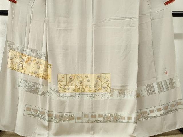 平和屋着物●松尾光琳 色留袖 屏風文 金銀彩 正絹 逸品 CABK7205yc