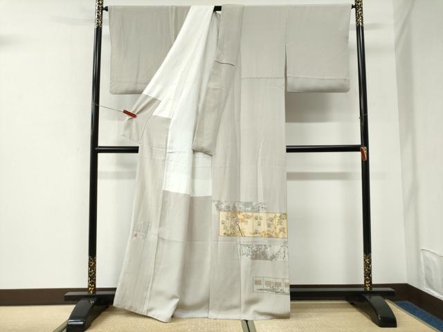 平和屋着物●松尾光琳 色留袖 屏風文 金銀彩 正絹 逸品 CABK7205yc