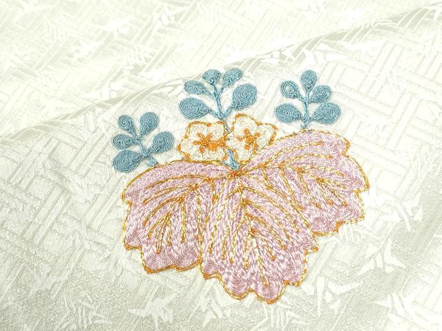 平和屋着物●訪問着 総刺繍 駒刺繍 桐 正絹 逸品 CABK7215yc