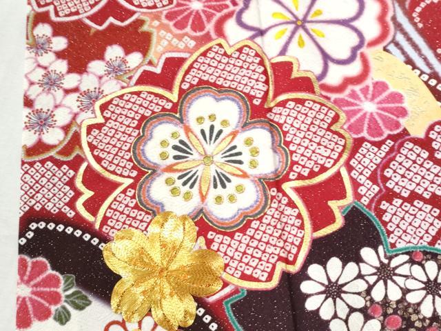 平和屋着物●豪華振袖 駒刺繍 舞桜文 暈し染め 銀通し地 正絹 逸品 CABK7254yc