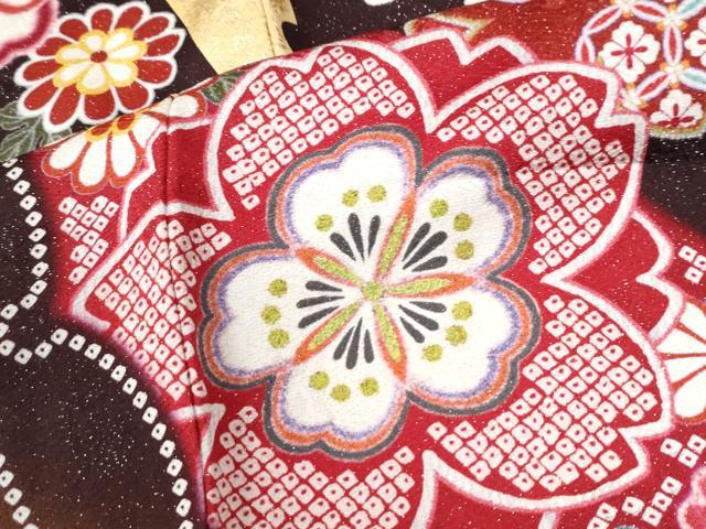 平和屋着物●豪華振袖 駒刺繍 舞桜文 暈し染め 銀通し地 正絹 逸品 CABK7254yc