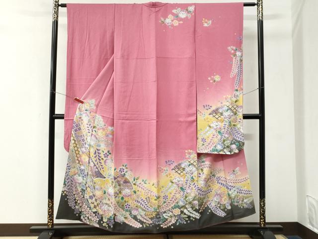 平和屋着物●豪華振袖 辻が花 暈し染め 金彩 正絹 逸品 CABK7270yc