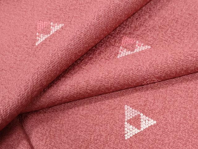 平和屋着物●中国三大刺繍 総相良刺繍 小紋 鱗文様 正絹 逸品 CABK7283yc
