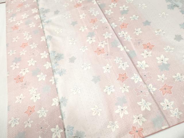 平和屋着物●本場大島紬 白大島 7マルキ 舞花文 正絹 逸品 未使用 CABK7285yc